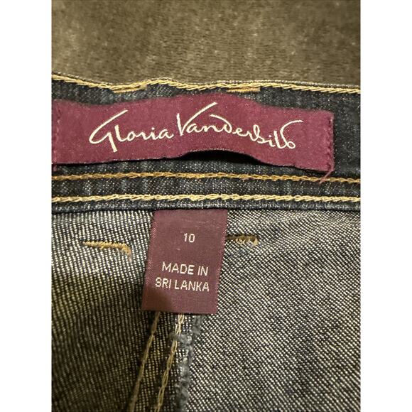 Gloria Vanderbilt-Amanda Womens Jeans-Straight Leg Dark Wash-Size 10 Average - Picture 7 of 13